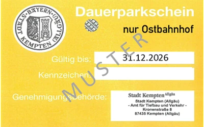 Dauerparkschein Muster